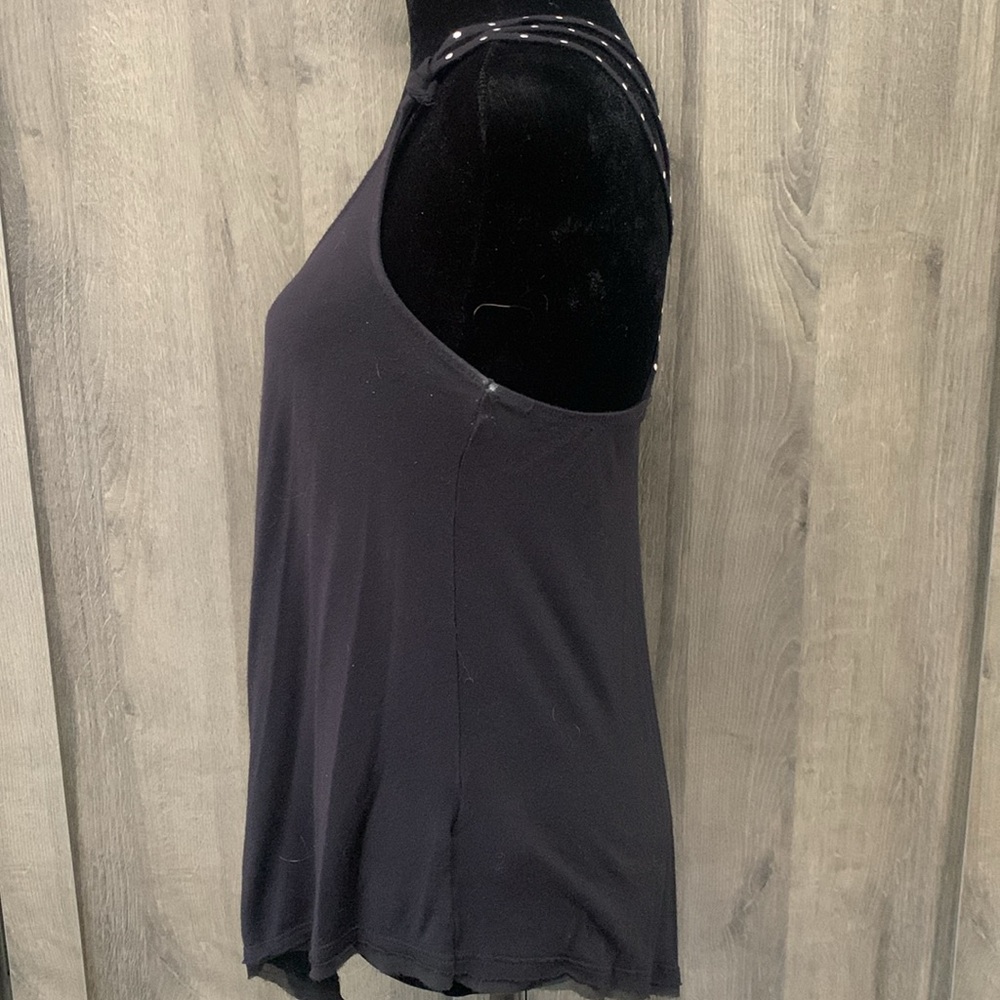 Candie's Fashions Spaghetti Straps Decorative Back Black Tank Top Women's XS - Picture 6 of 8